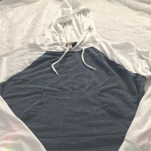 Blue & white hoodie